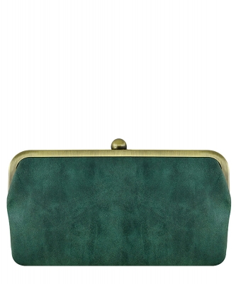 Fashion Kiss Lock Clutch Wallet BP208 EMERALD